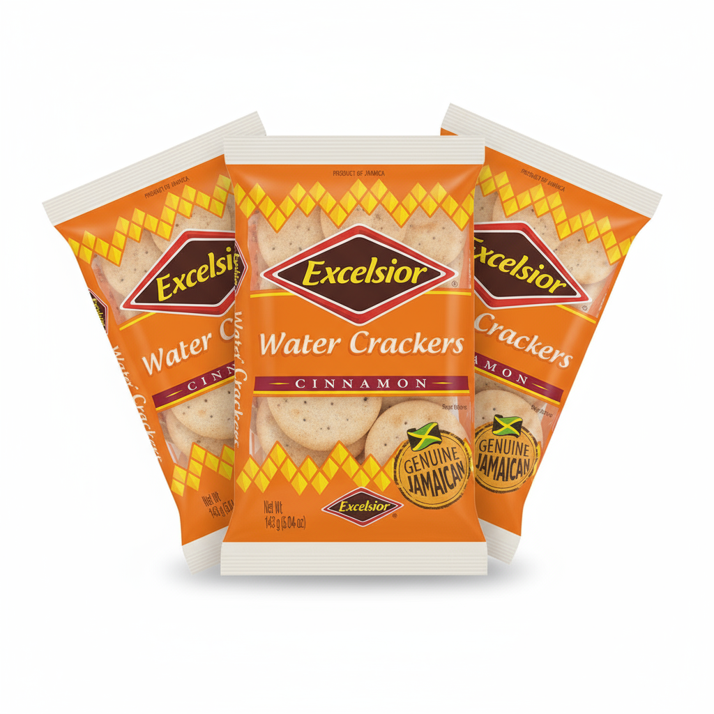 3 Excelsior Cinnamon Water Crackers - No Background