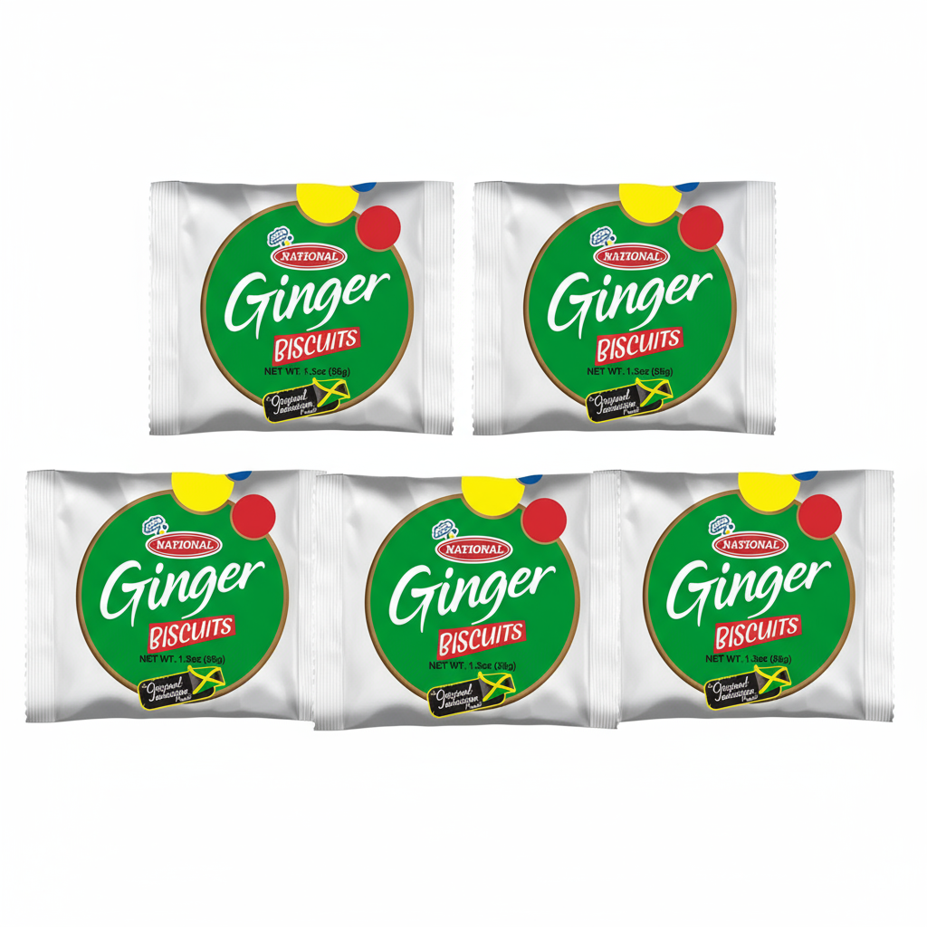 5 National Ginger Biscuits - No Background