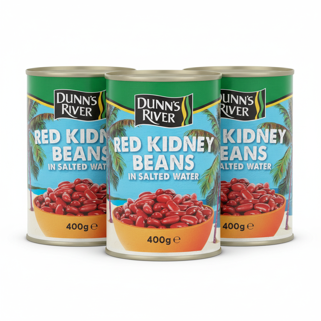 Dunn's River Red Kidney Beans - 3 Tin Product Photo White Background