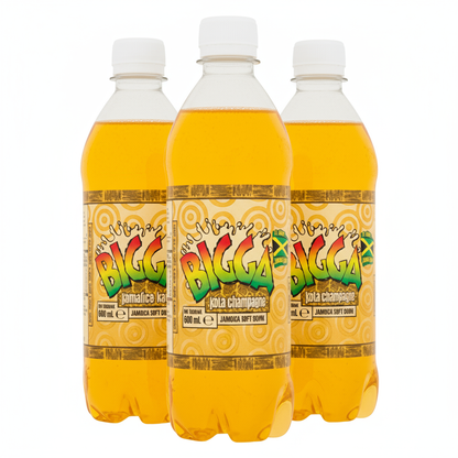 3 Bigga Kola Champagne Bottles - No Background
