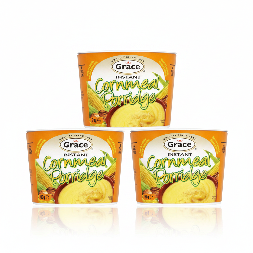 Three Grace Instant Cornmeal Porridge Pots - Square